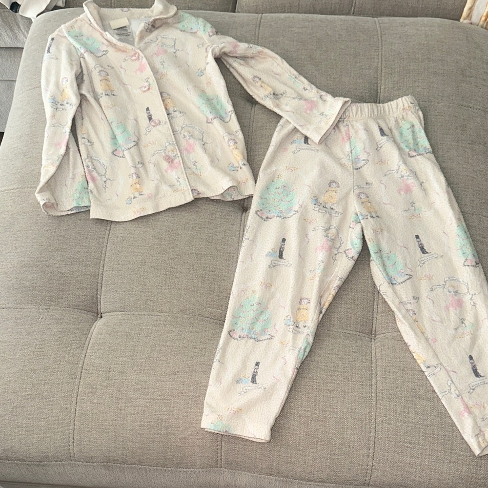 munki munki Kids Pajama Set - Cream with Pastel Accents
